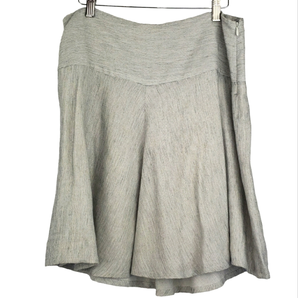 Cabi Linen Blend Skirt Size 8 Fully Lined in Light Gray